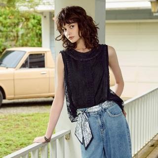 【ILEY 伊蕾】優雅蕾絲背心(黑；M-XL；1262663016)