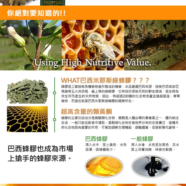 【草本之家】巴西米那斯綠蜂膠3入組(30ml/瓶)(液態食品)