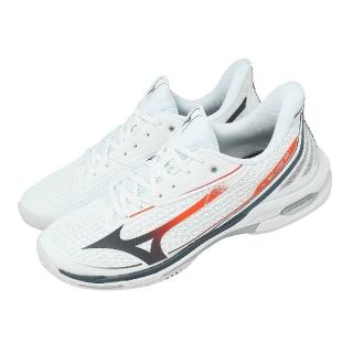 【MIZUNO 美津濃】網球鞋 匹克球鞋 Wave Exceed Tour 7 AC 男鞋 白 避震 61GA2670-02