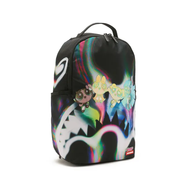 【SPRAYGROUND】飛天小女警彩虹全像後背包(黑色)