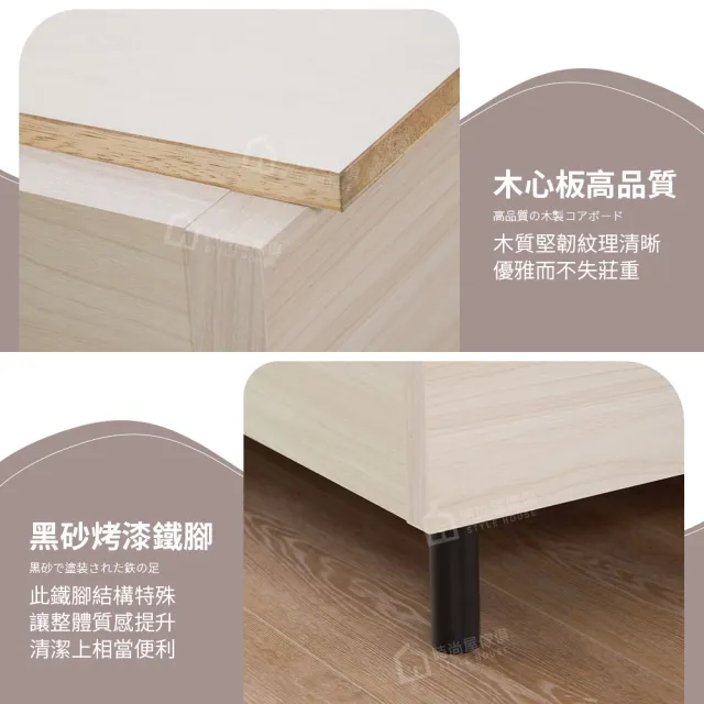 【時尚屋】[5U12]靜謐岩灰床片型5尺雙人床5U12-164+5U11-350 (台灣製/免組裝/雙人床)