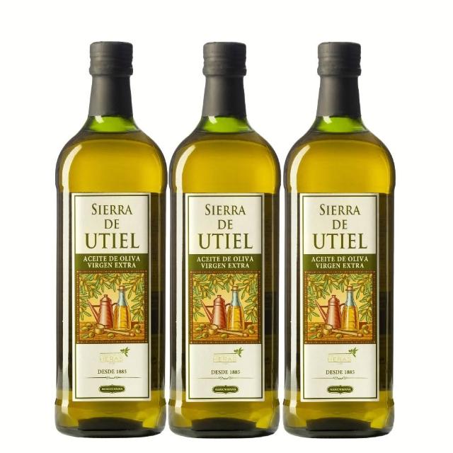 【HERAS 赫納斯】梧堤耶特級初榨冷壓橄欖油1000ml X 3瓶(可生飲/出廠酸價≦0.2%/效期2026-280303)