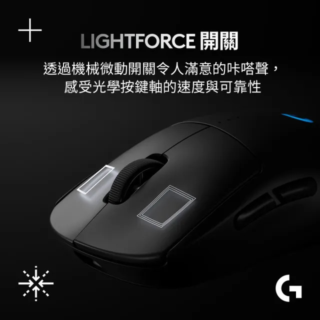 【Logitech G】PRO 2 LIGHTSPEED 無線電競滑鼠(黑 GPW2)