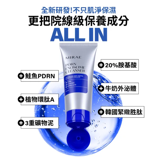 【MIRAE 未來美】專業院線韓國PDRN水光潔顏乳80ml （2入/組）