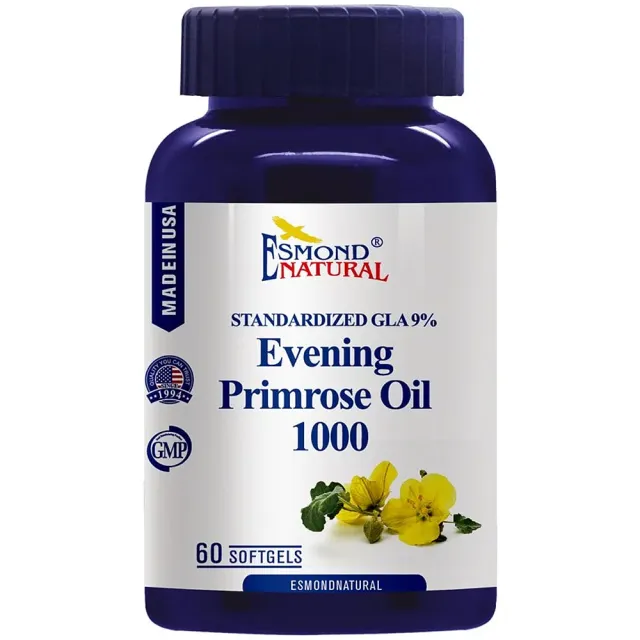 【Esmond Natural 愛司盟】月見草油1000軟膠囊1瓶 (60顆/瓶)
