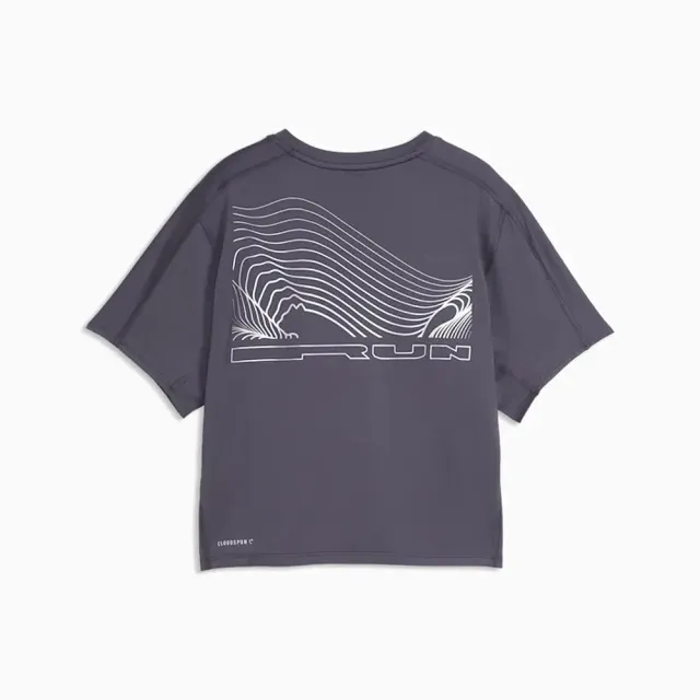 【PUMA】短袖上衣 女 歐規 短版 BS Cloudspun 紫 52898835