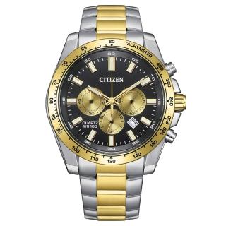 【CITIZEN 星辰】Chronograph 經典時尚三眼計時腕錶/44mm(AN8234-58E)