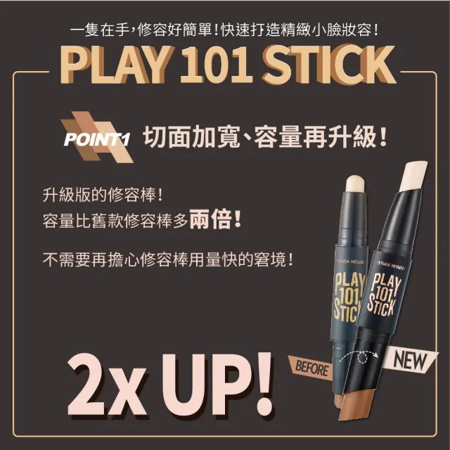 【ETUDE】官方直營 筆筆皆飾 101雙頭輪廓修容棒