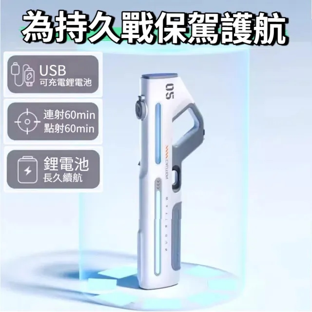 【啾愛你】充電式自動連發水槍 兩色任選擇一(自動吸水 / 遠距離射擊 / 電動水槍)