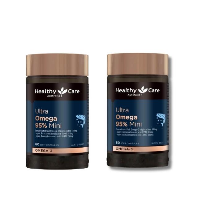 【Healthy care】超級Omega-3 95% 迷你魚油膠囊？二入組