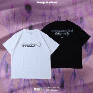 KEEP IT ALIVE TEE KEEP 續燃 信念 白色 黑色 文字 漸層 休閒 TEE (KS294)