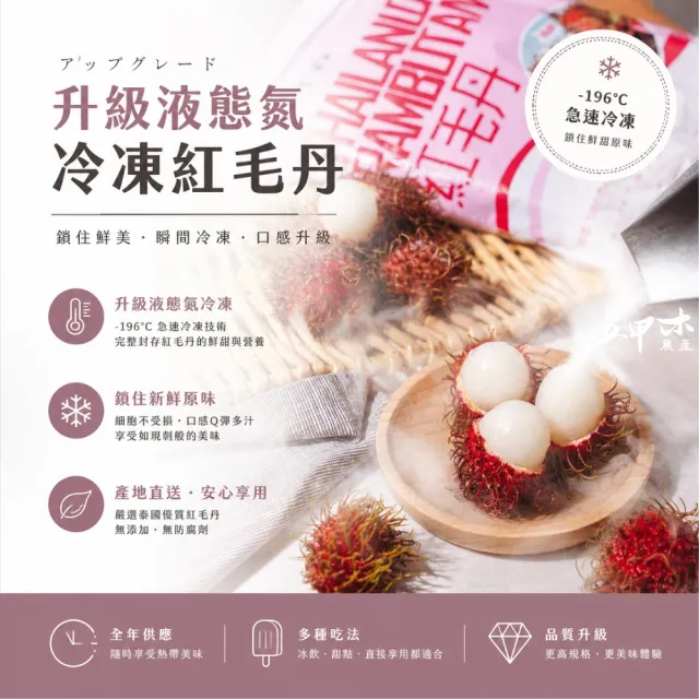【五甲木】泰國冷凍山竹紅毛丹綜合組_山竹X6紅毛丹X6(500克/包)(共12包)