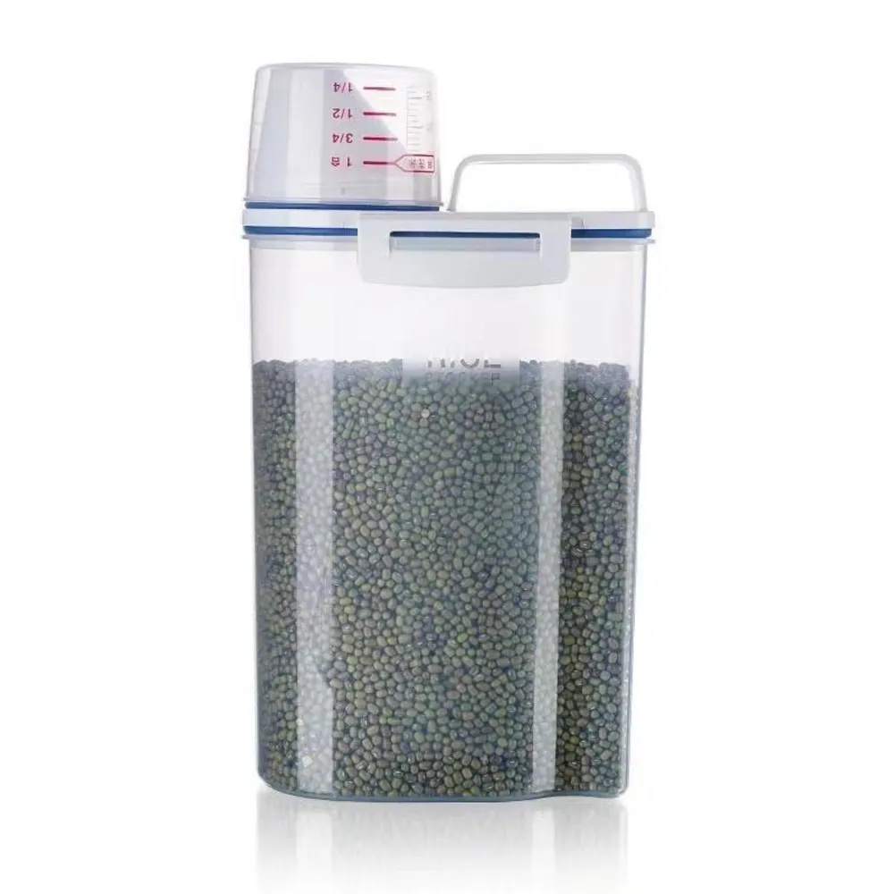 【AMI HOME】日本量杯密封儲米罐 大容量2500ml(儲物罐 儲存食物 密封罐 保存 麥片)
