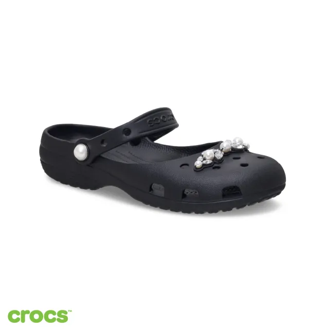 【Crocs】女鞋 經典珍珠芭蕾鞋 洞洞鞋 黑色(213990-001)