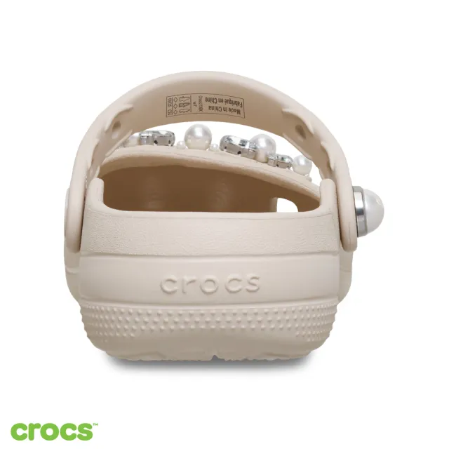 【Crocs】女鞋 經典珍珠芭蕾鞋 洞洞鞋 冰凍米色(213990-2MC)