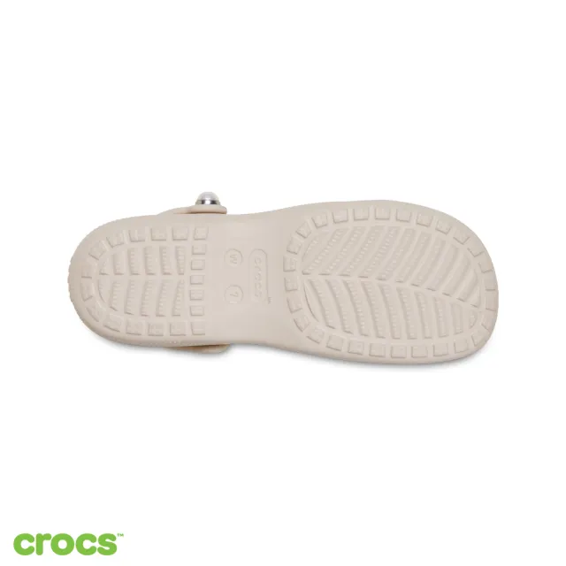 【Crocs】女鞋 經典珍珠芭蕾鞋 洞洞鞋 冰凍米色(213990-2MC)