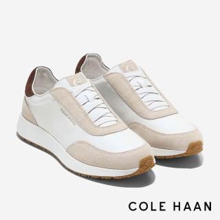 【Cole Haan】GRANDPRO LUXE MILE SLIP-ON SNEAKERS 真皮休閒鞋 女款寬楦 白色/淺褐色(W37844)