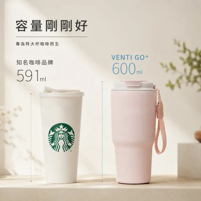 【Maru 丸山製研】買1送1-Venti go+鈦陶瓷咖啡保冰杯620ml買一送一再贈鈦瓷隨行杯780ml