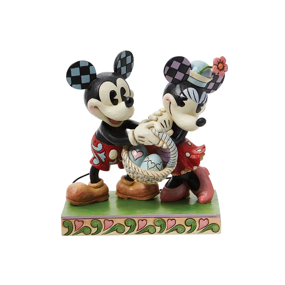 【Enesco】精品家飾 Disney 迪士尼 米奇和米妮春暖花開復活節彩蛋居家擺飾