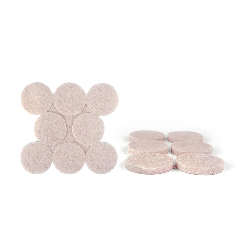 【AXIS 艾克思】家具消音防刮毛氈腳墊-圓形直徑25mm_32入(保護家俱推薦款)