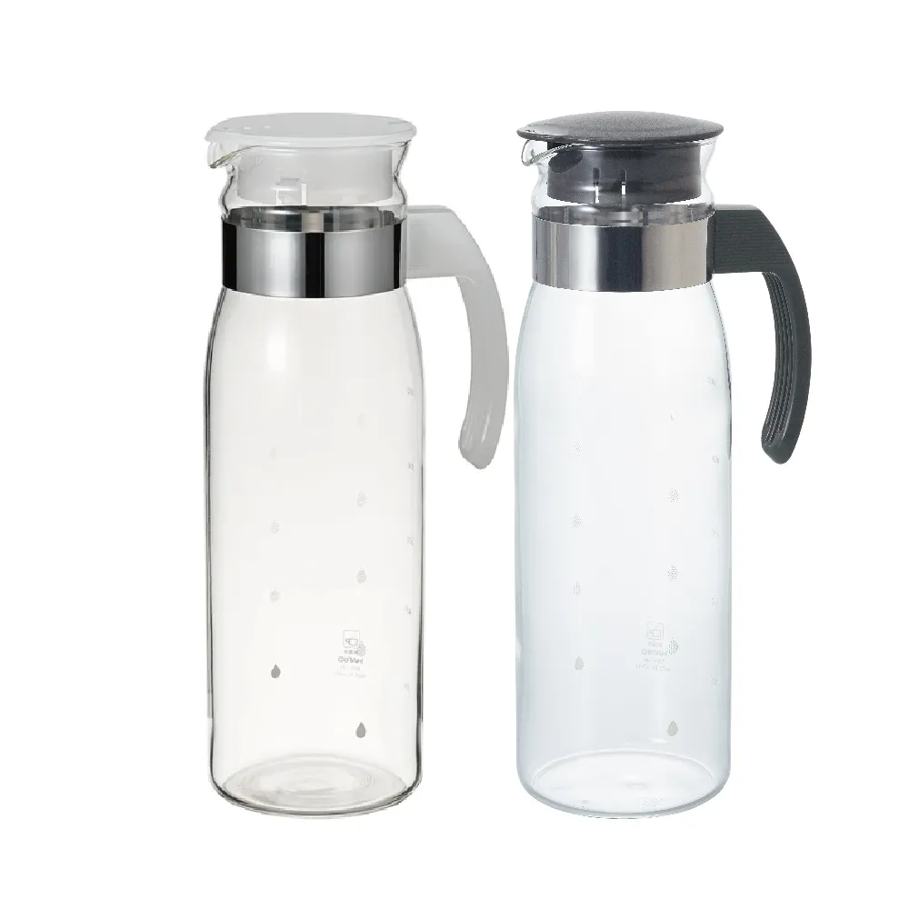 【HARIO】官方直營 便利冷水壺 1400ML 純白/黑灰兩色(RPBN-14-TW/RPLN-14CGR)