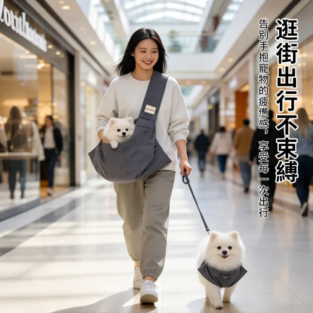 【YIGNW】寵物外出斜挎背包 寵物單肩包 外出背包 大容量透氣貓包 貓咪外出包 狗狗背包 寵物用品