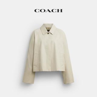 【COACH】蔻馳官方直營 SWING 風衣-卡其色(CEM19)
