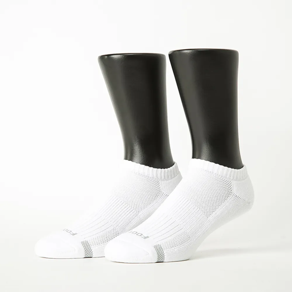 【FOOTER】單色逆氣流運動氣墊船短襪-男款-全厚底(T31-白)