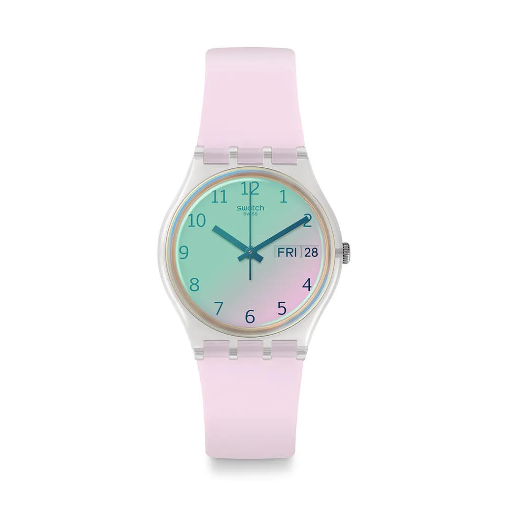 【SWATCH】ULTRAROSE 經典手錶/太陽光譜折射錶盤/男錶/女錶/瑞士製造 GE714 (34mm)
