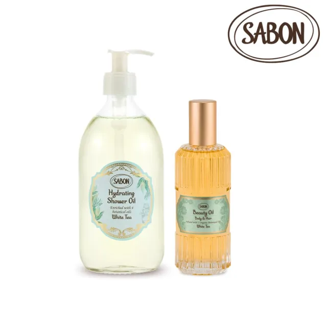 【SABON】官方直營 沐浴彈潤保濕組(輕潤沐浴油500ml+保濕光萃油100ml)