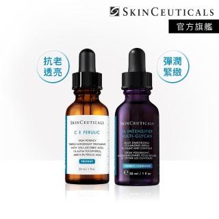 【Skin Ceuticals 修麗可】抗氧緊緻★超濃度CE緊緻修護抗氧化精華 30ml+HA塑顏緊緻超彈力紫米精華 30ml