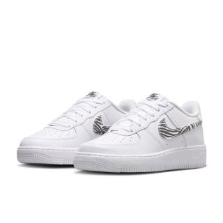 【NIKE 耐吉】Air Force 1 Print GS 白底斑馬紋勾 動物紋 斑馬 AF1 大童鞋 IV5823-100