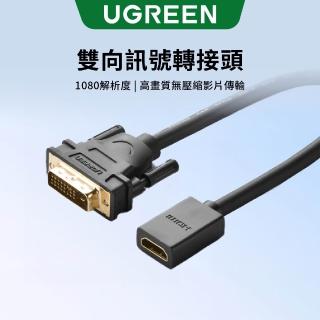 【綠聯】DVI 轉 HDMI 轉接線 公對母 電腦接螢幕／電視 影像轉接 22公分