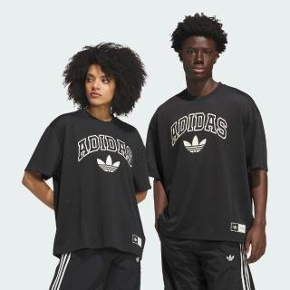 【adidas 愛迪達】短袖上衣 男 女 中性 寬鬆版型 三葉草 亞規 SS JERSEY 黑 KG9171