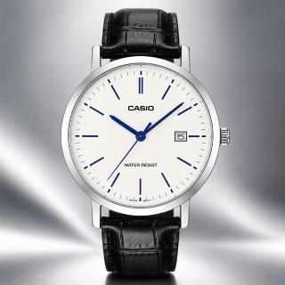 【CASIO 卡西歐】MTP-VT05L-7E 極簡主義與纖薄設計 男士時尚皮革指針腕錶