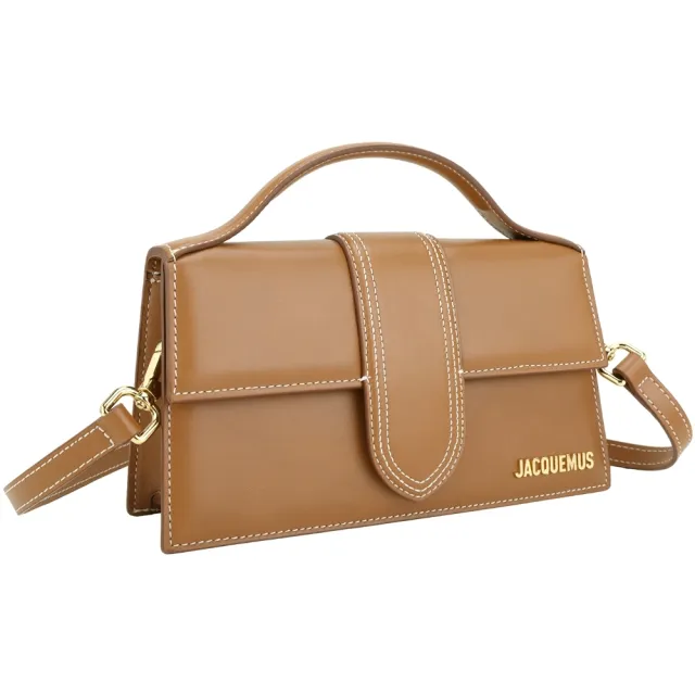 【JACQUEMUS】Le grand Bambino 小牛皮手提 肩背信封包(棕色)(南法小眾精品)