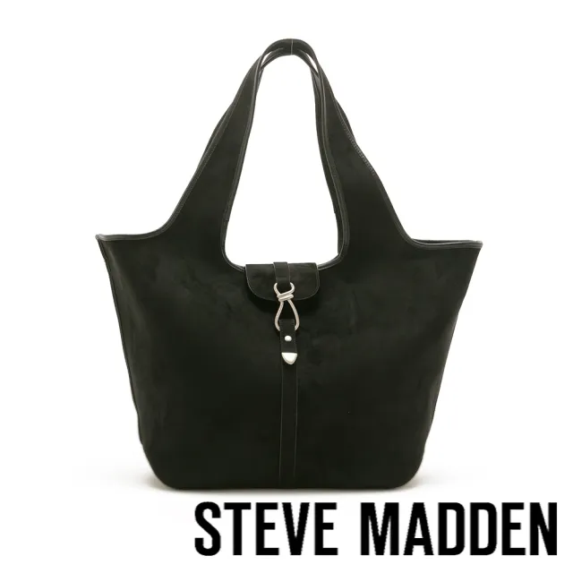【steve madden】經典鎖頭大容量托特肩背包BDOLORE(黑色)