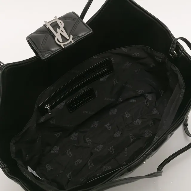 【steve madden】菱格壓紋大容量手提包BMCKENA(黑色)