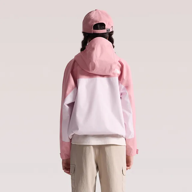 【The North Face】北面M66兒童粉色DRYVENT防水連帽衝鋒衣|8J7YS7M