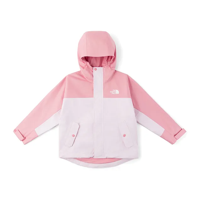 【The North Face】北面M66兒童粉色DRYVENT防水連帽衝鋒衣|8J7YS7M
