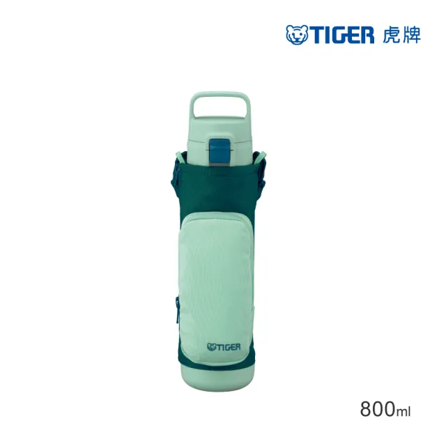 【TIGER 虎牌】彈蓋雙層不鏽鋼保溫瓶 800ml(MTA-A080手提保溫杯)