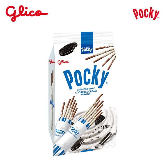 【Glico 格力高】官方直營 Pocky百奇 巧克力棒分享包(巧克力81g/草莓72g/牛奶99g)(點心/餅乾/零食)
