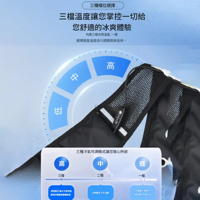 【RTAKO】半導體空調服 風扇散熱衣 製冷馬甲 戶外工作服 工地降溫背心 三段風速 可拆卸清洗