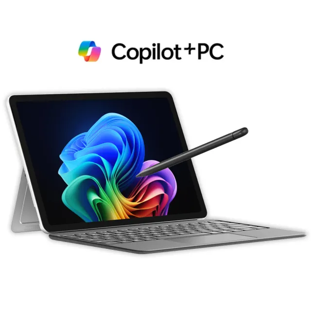 【Microsoft 微軟】鍵盤蓋+筆組★Surface Pro 12吋 輕薄觸控 AI筆電-白金(X Plus/16G/512G/W11)