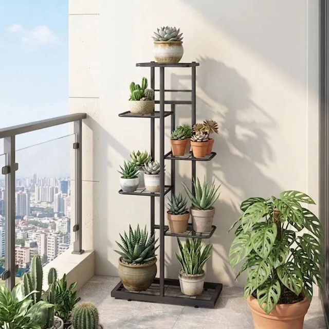 【AOTTO】簡約直立式花架盆栽收納架