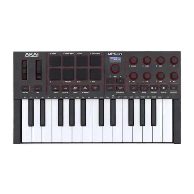 【AKAI】AKAI MPK MINI MK4 USB MIDI 鍵盤 (黑色) 公司貨