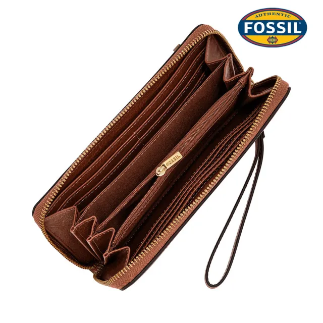 【FOSSIL】Logan 多層真皮拉鍊RFID防盜長夾 出國必備  限定 (多色任選)