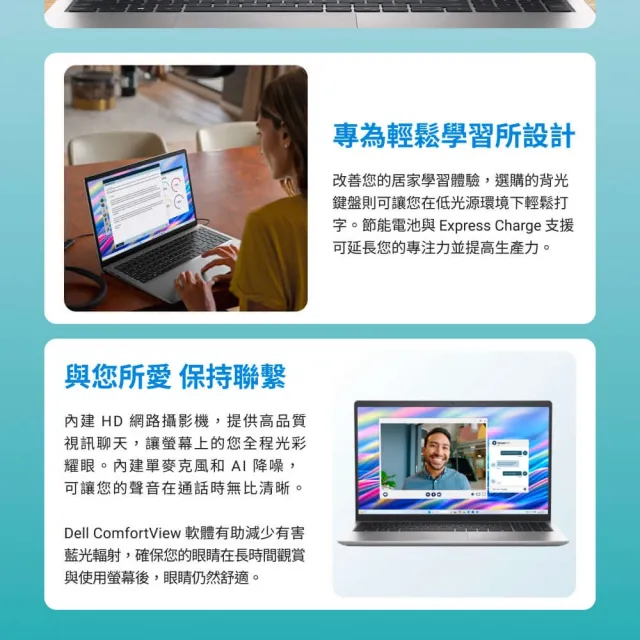 【DELL 戴爾】筆電包/滑鼠★15.6吋i7-1355U輕薄筆電(Dell 15/DC15250-R1708STW/16G/512G/W11)