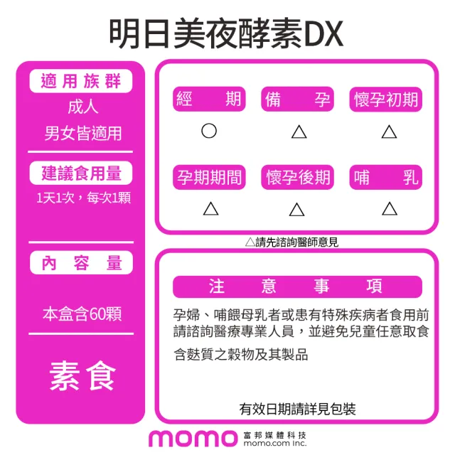 【ESSENTURE 大漢酵素】明日美夜酵素DX膠囊(60顆/盒 原廠出貨)