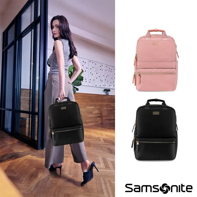 【Samsonite 新秀麗】AQUARIUS日常商務女性筆電後背包/女包/雙肩包/電腦包/包包14吋(多色可選)